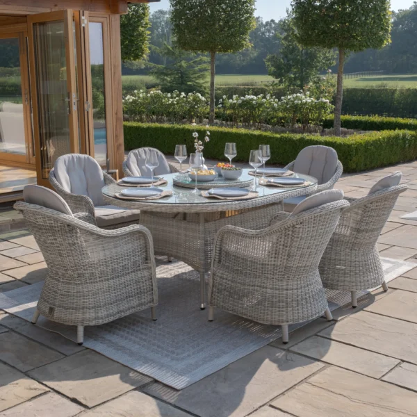 Oxford 6 Seat Oval Dining Set - Image 15
