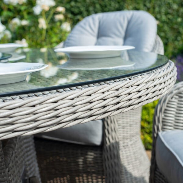 Oxford Heritage 4 Seat Round Rattan Dining Set - Image 4