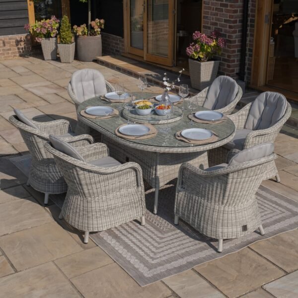 Oxford 6 Seat Oval Dining Set - Image 4