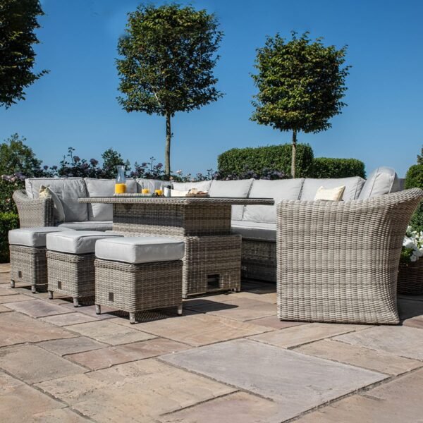 Oxford Deluxe Large Rattan Corner Dining Set - Image 4