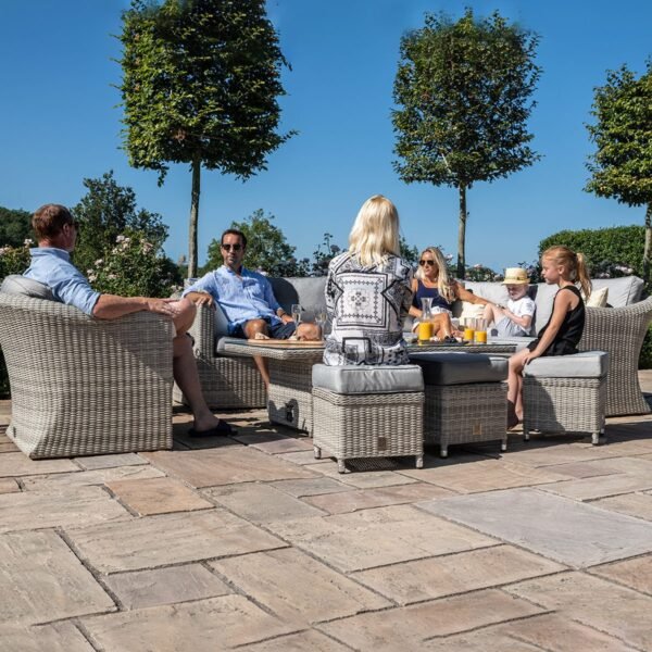 Oxford Deluxe Large Rattan Corner Dining Set - Image 3