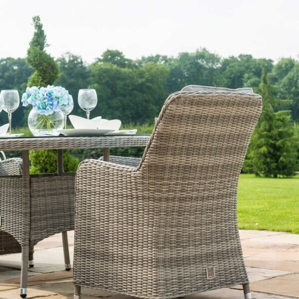 Oxford Venice 4 Seat Round Rattan Dining Set - Image 5