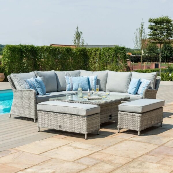Oxford Royal Rattan Corner Dining Sofa Set - Image 5