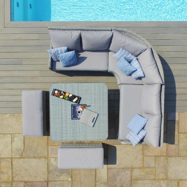Oxford Royal Rattan Corner Dining Sofa Set - Image 4